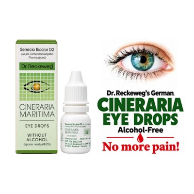 Dr. Reckeweg Cineraria Eye Drops (Alcohol Free- Irritation Free)